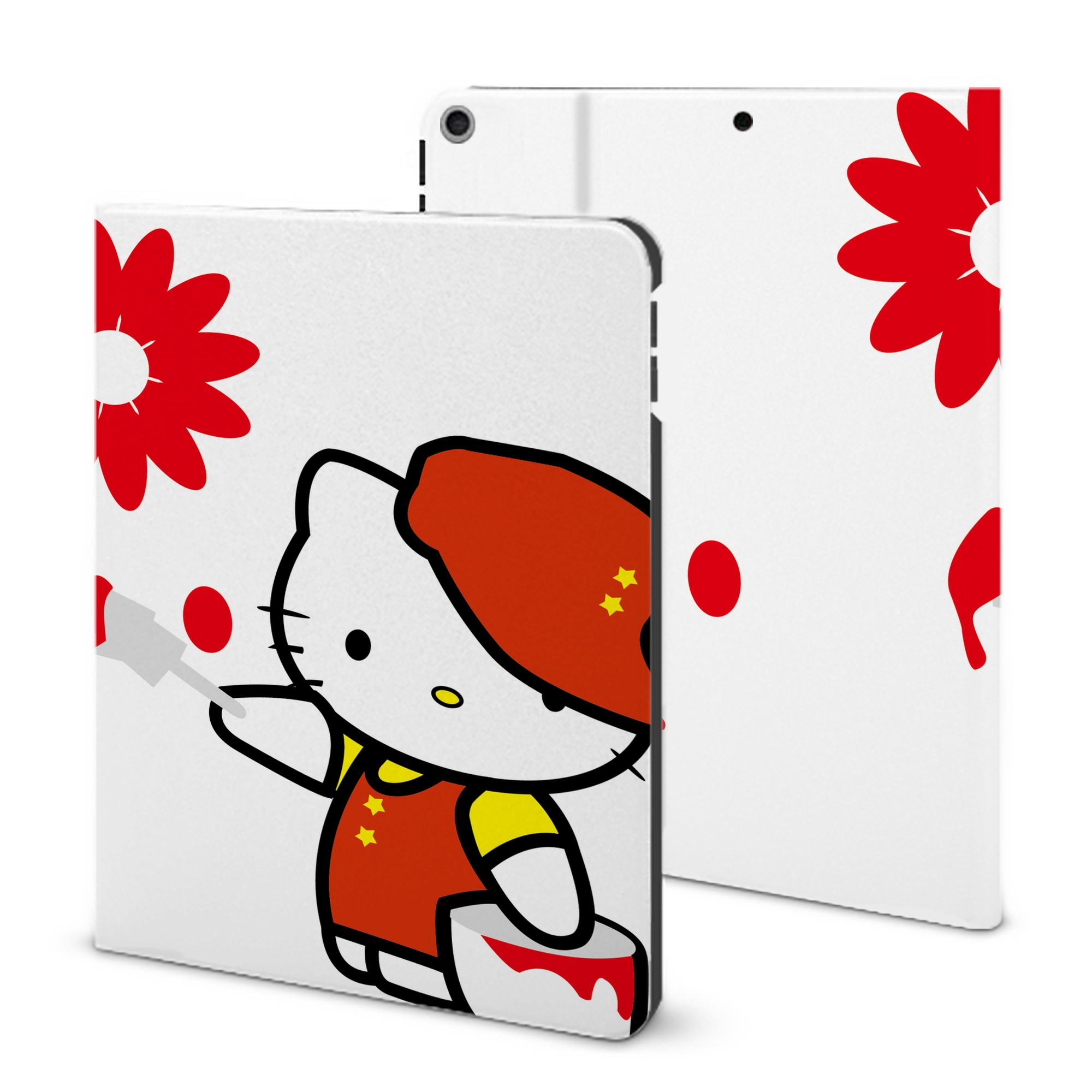 （画像用） Hello Kitty ハローキティ IPad ケース ブック型 PUレザー TPU 耐衝撃 軽量 薄型 ペン収納なし 全面保護 IPad 各モデル対応